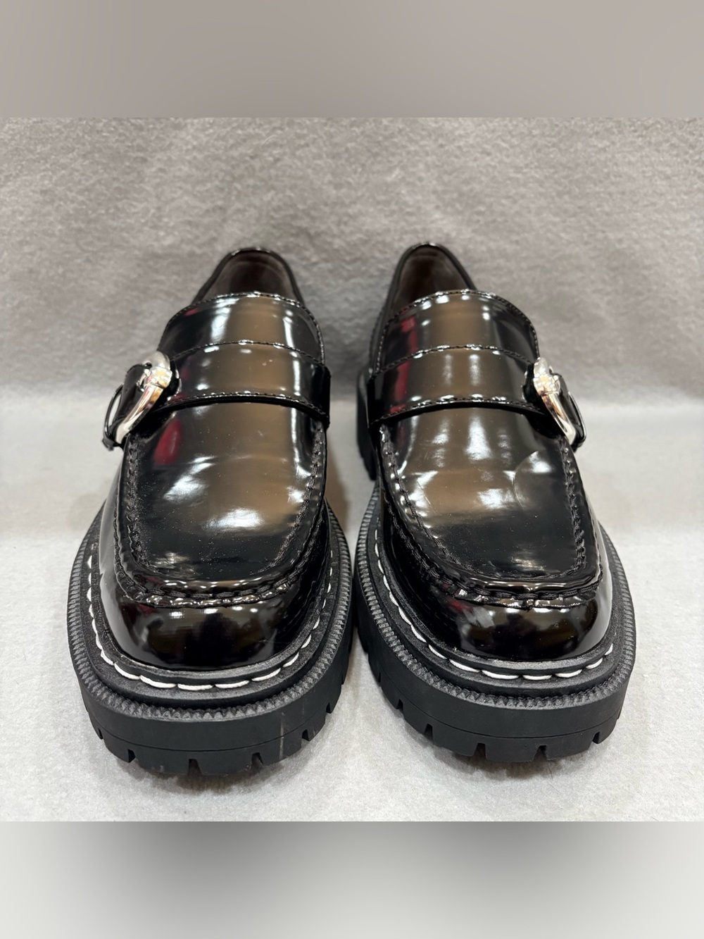 Circus by Sam Edelman Everly Patent Lug Sole Loafers Sz 9 - Picture 5 of 9